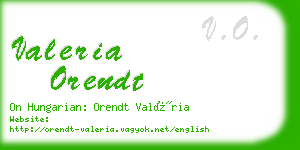 valeria orendt business card